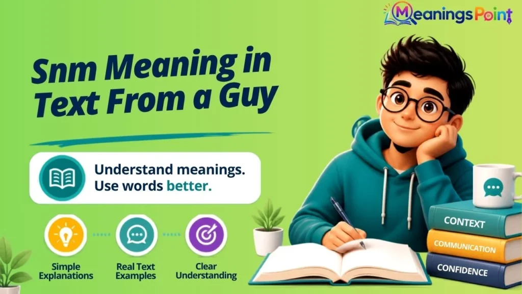 Snm Meaning in Text From a Guy