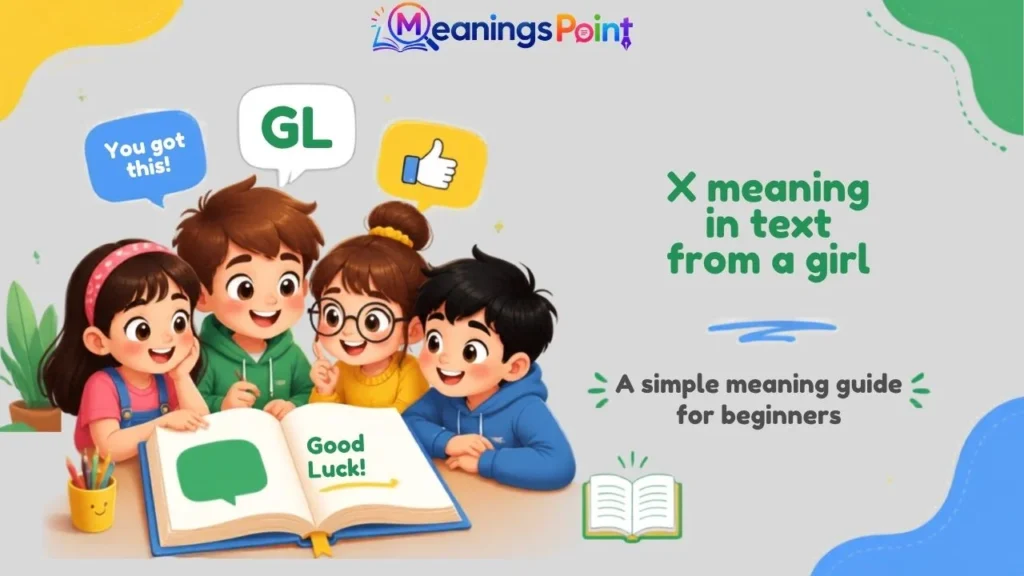 X meaning in text from a girl